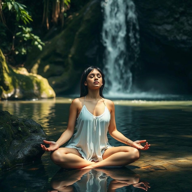 Embracing inner peace, and spiritual balance.